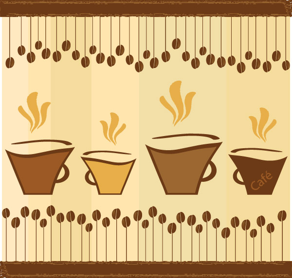 free vector Lovely coffee theme vector 2